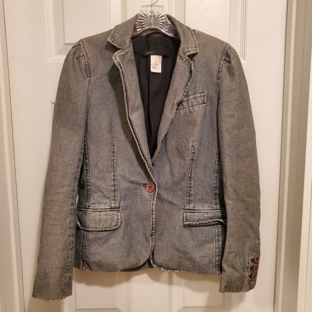 Marc Jacobs Charcoal Denim Blazer